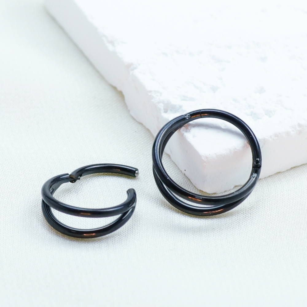 F136 Titanium Piercing Black N - Septum Clicker Ring incelemesi ve fiyatı