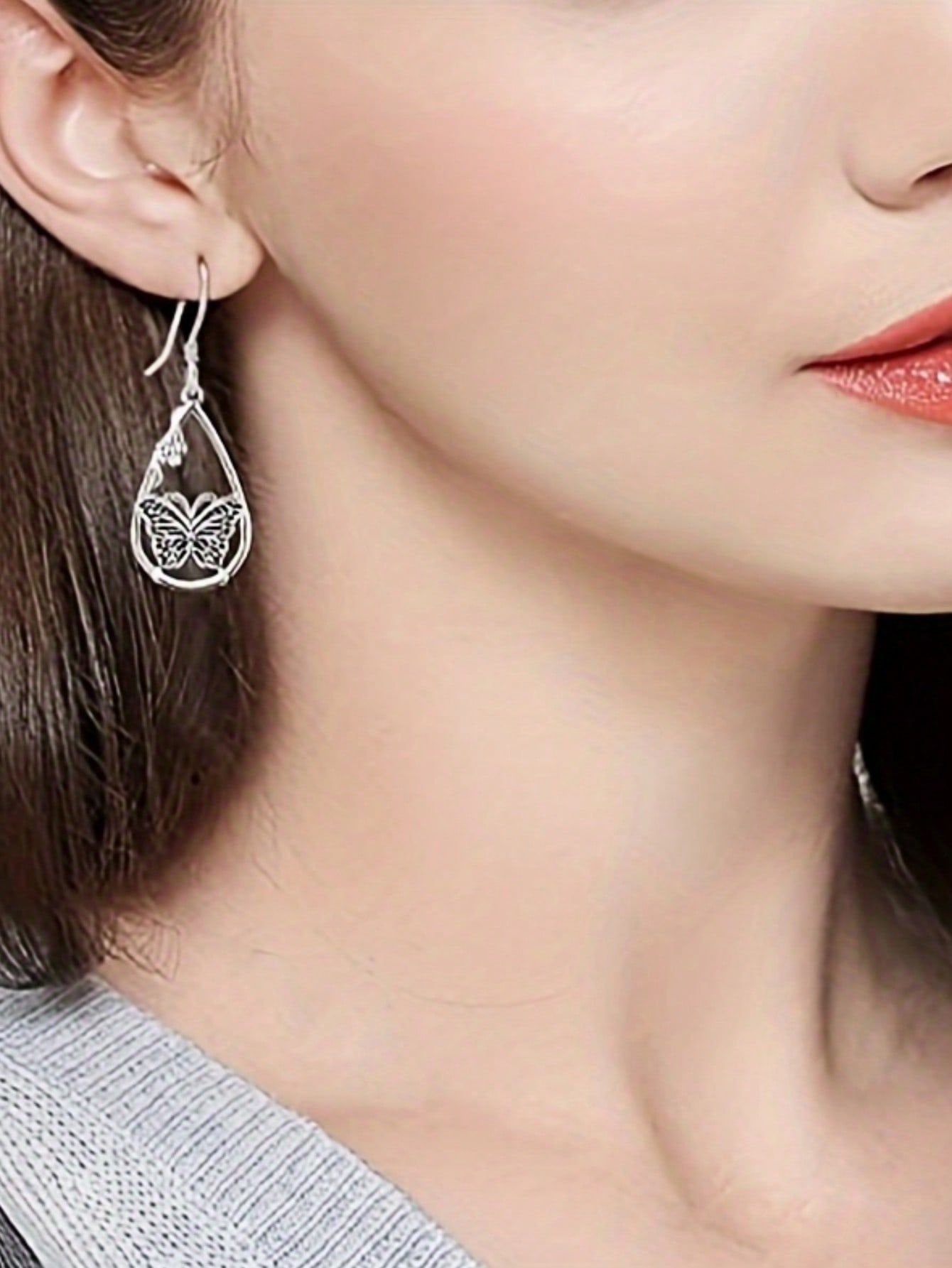 1pair Vintage Fashionable Wate - Body Jewelry And Earrings incelemesi ve fiyatı