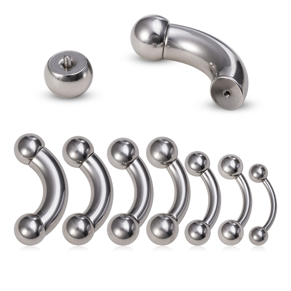 1pc Big Size Surgical Steel Ey - Eyebrow Curved Barbell incelemesi ve fiyatı