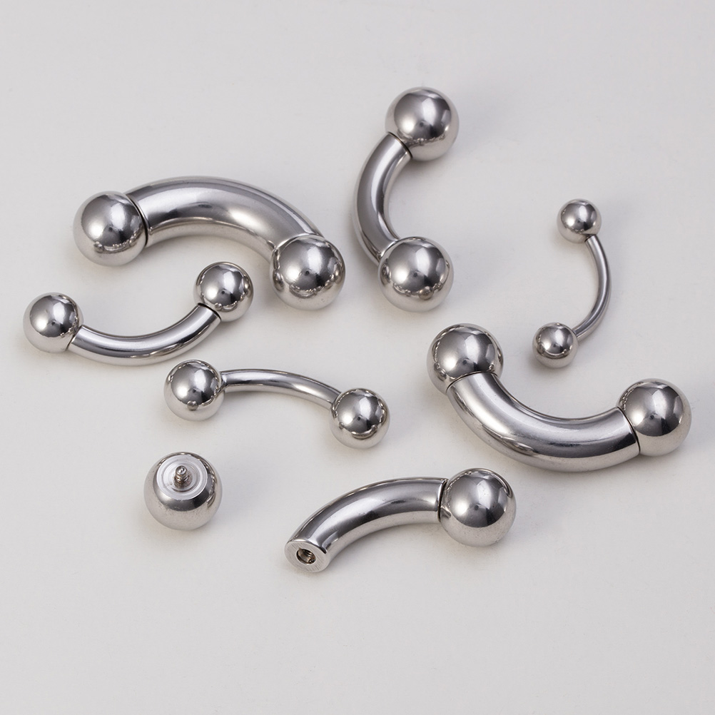 1pc Big Size Surgical Steel Ey - Eyebrow Curved Barbell incelemesi ve fiyatı