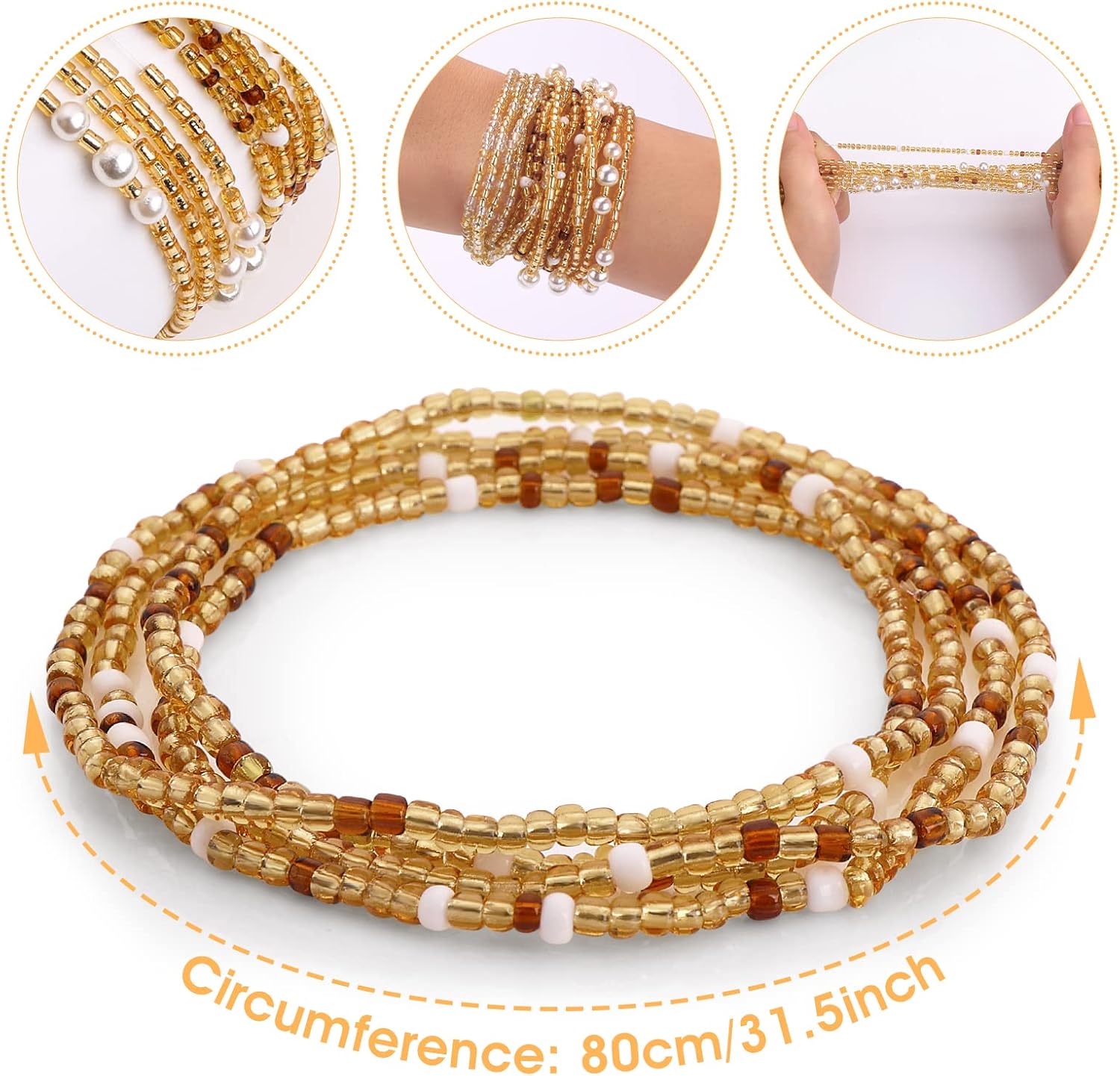 Waist Beads for Women Belly Be - Body Jewelry Helix incelemesi ve fiyatı