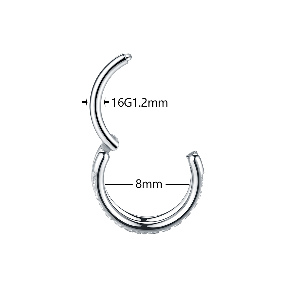 1pc Titanium Cartilage Hoop Ea - Septum Clicker Ring incelemesi ve fiyatı
