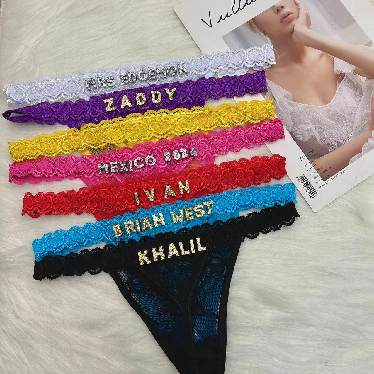 Custom Thong Panties with Name - Body Jewelry Names incelemesi ve fiyatı