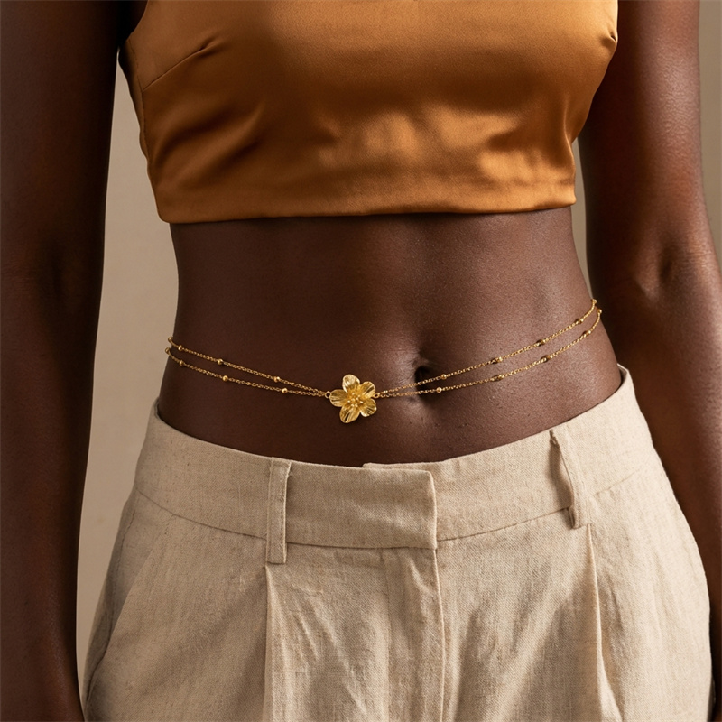 Simple Double Layers Belly Cha - Body Jewelry Helix incelemesi ve fiyatı