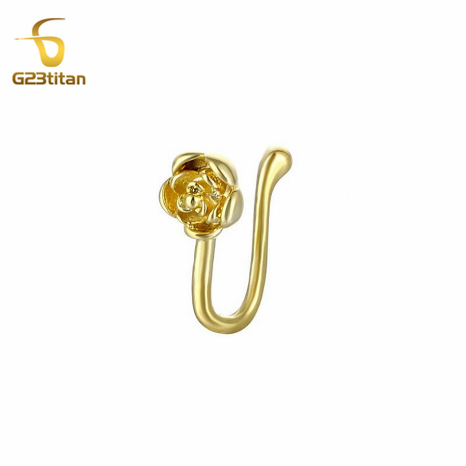 1pc Crystal Copper Rose Nose C - Body Jewelry Ear Piercing incelemesi ve fiyatı