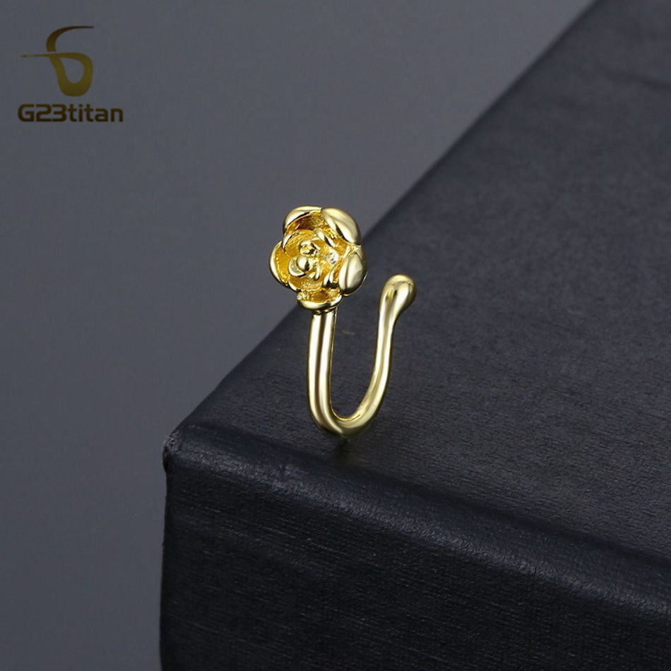 1pc Crystal Copper Rose Nose C - Body Jewelry Ear Piercing incelemesi ve fiyatı