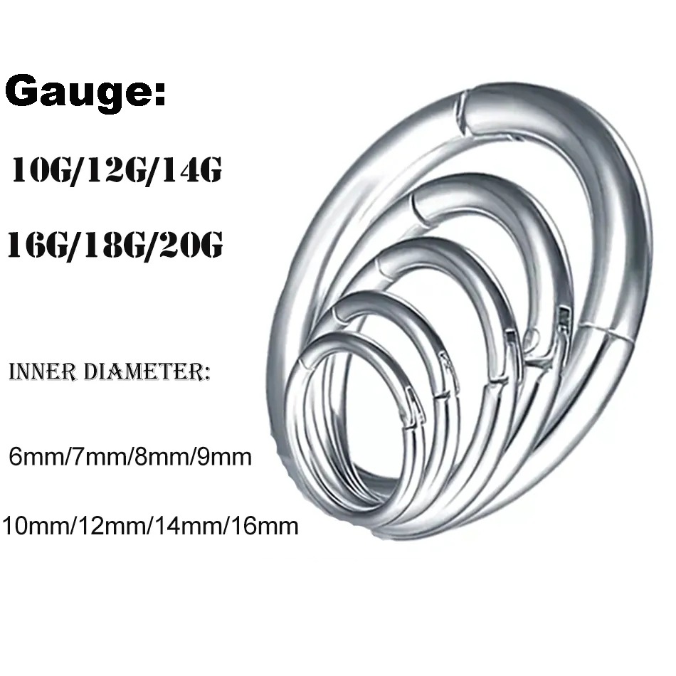 1PC G23 Titanium Hinged Segmen - Septum Clicker Ring incelemesi ve fiyatı