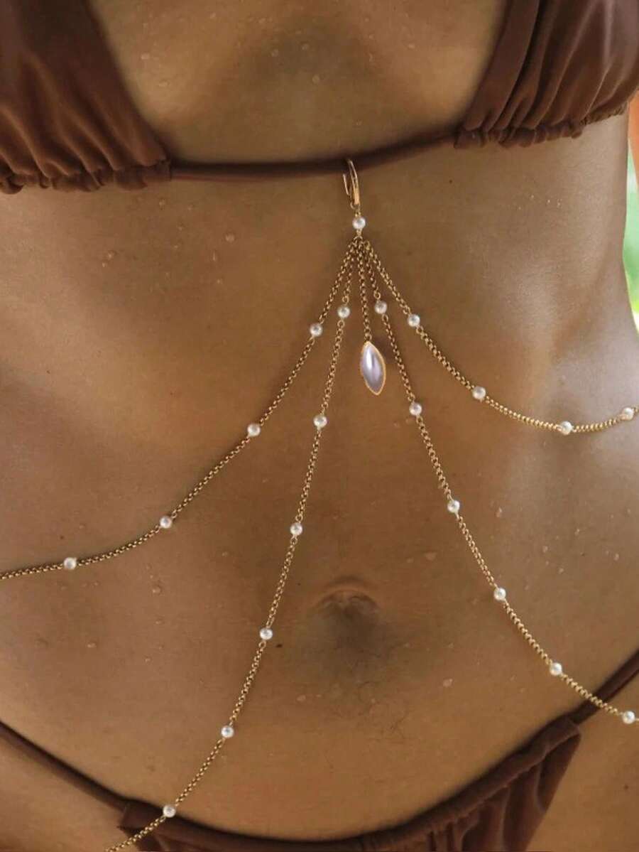 Gold Sexy Bikini Body Chain wi - Body Jewelry For Women incelemesi ve fiyatı