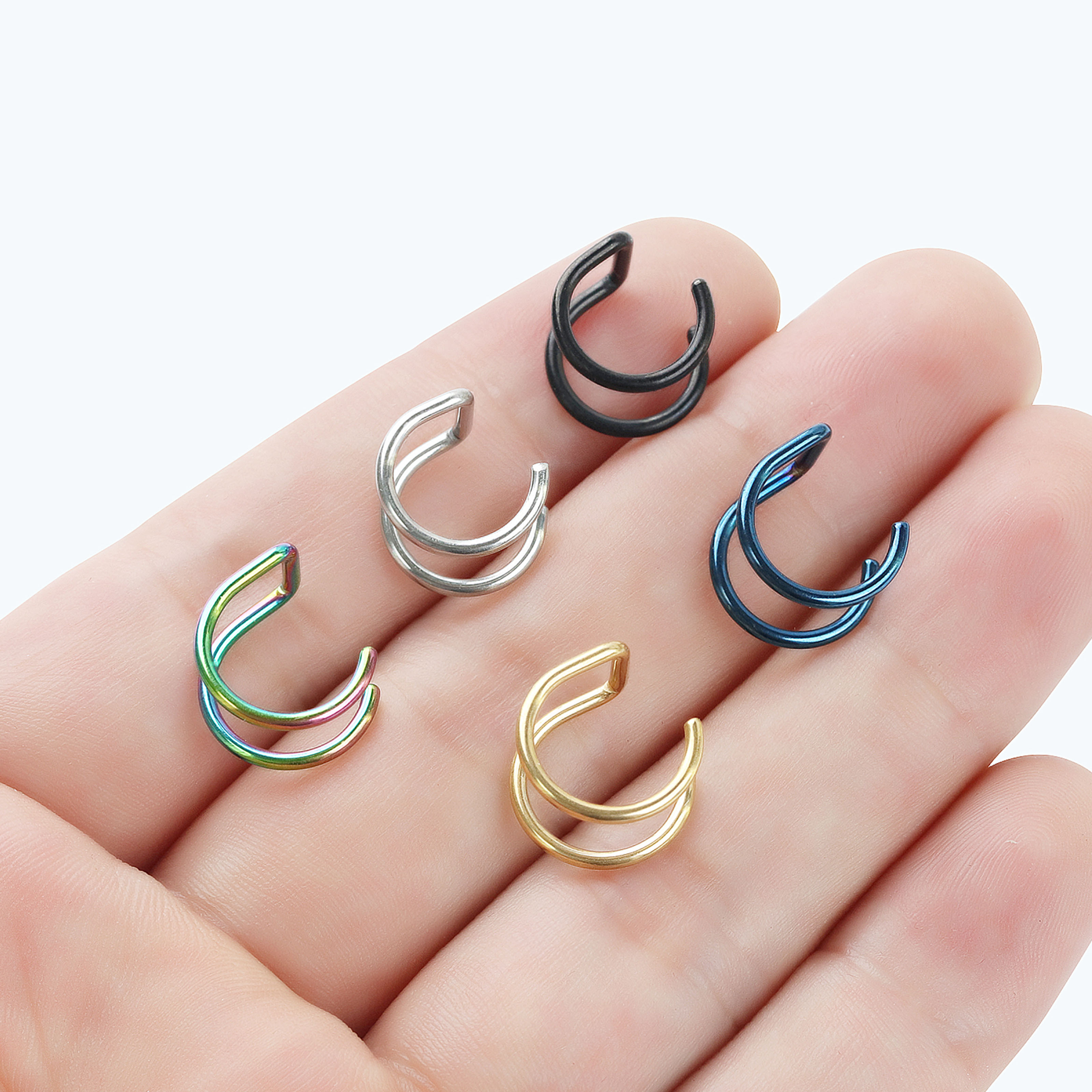 2pcs New No-Piercing Ear Cuffs - Body Jewelry Ear Piercing incelemesi ve fiyatı