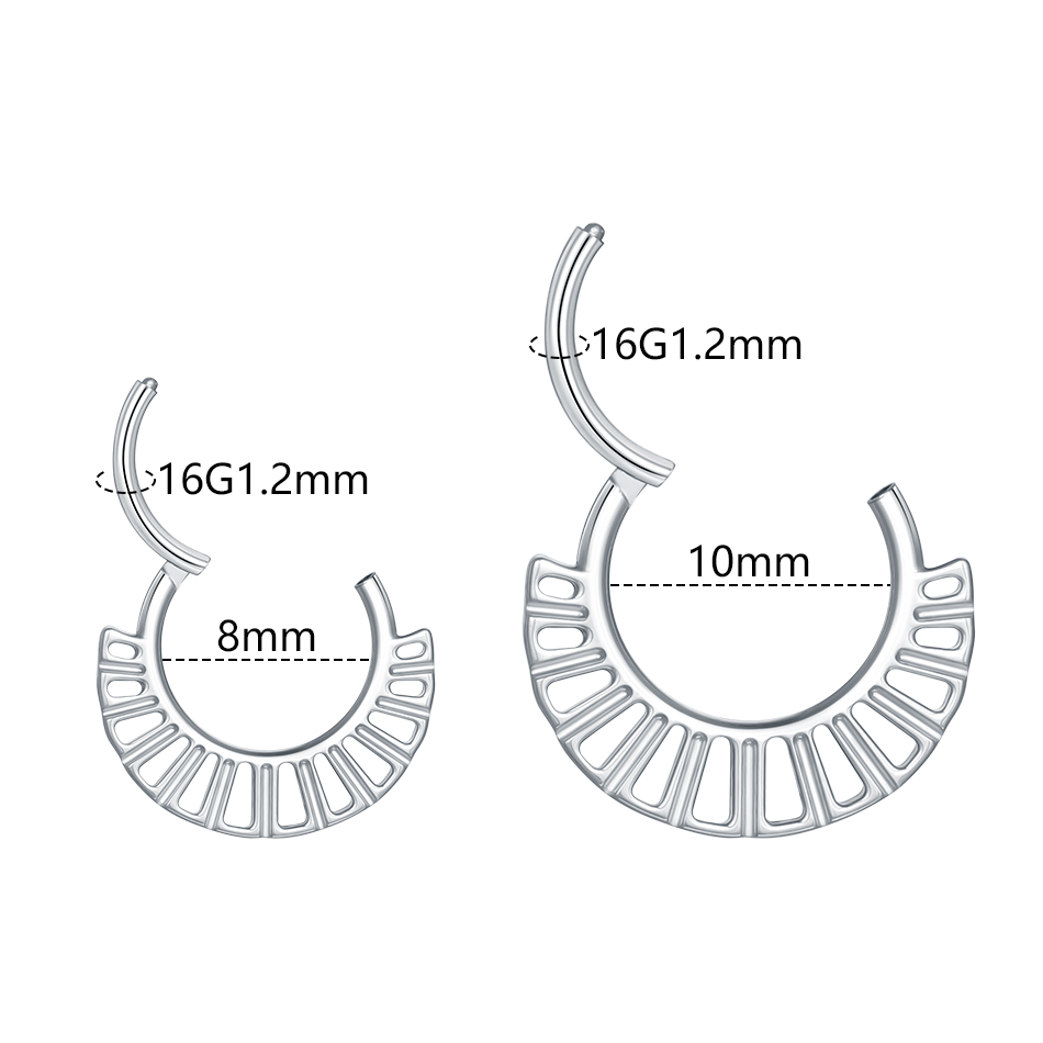 1PC 16G Septum Nose Hoop Ring  - Septum Clicker Ring incelemesi ve fiyatı