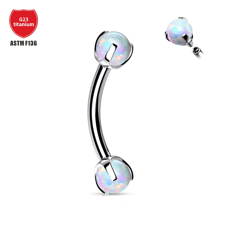 F136 Titanium Opal Eyebrow Pie - Eyebrow Curved Barbell incelemesi ve fiyatı