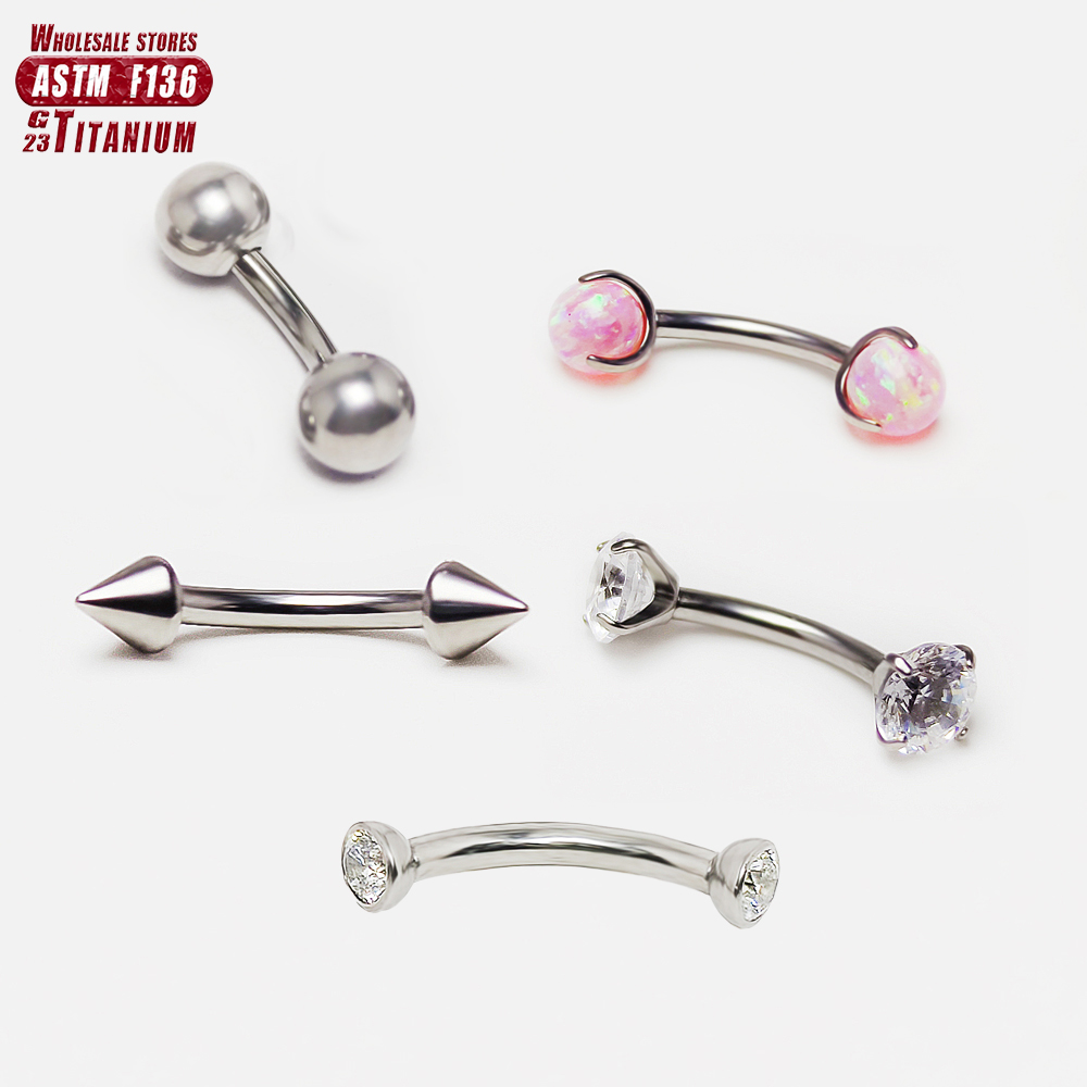 F136 Titanium Piercing 3-5mm O - Eyebrow Curved Barbell incelemesi ve fiyatı