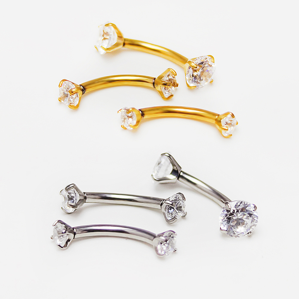 F136 Titanium Piercing 3-5mm O - Eyebrow Curved Barbell incelemesi ve fiyatı