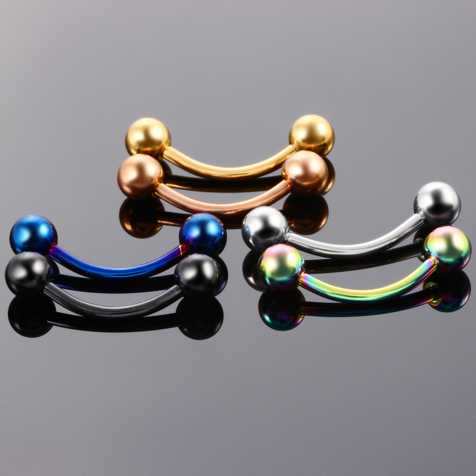 Lot of 2pcs Titanium Anodized  - Eyebrow Curved Barbell incelemesi ve fiyatı