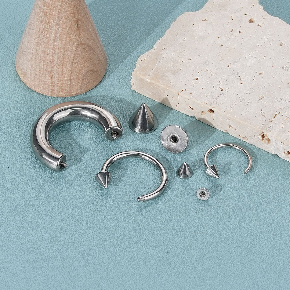 1PC Stainless Steel Big Size H - Septum Clicker Ring incelemesi ve fiyatı