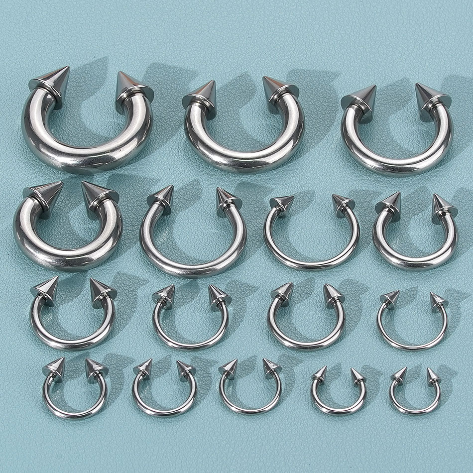 1PC Stainless Steel Big Size H - Septum Clicker Ring incelemesi ve fiyatı