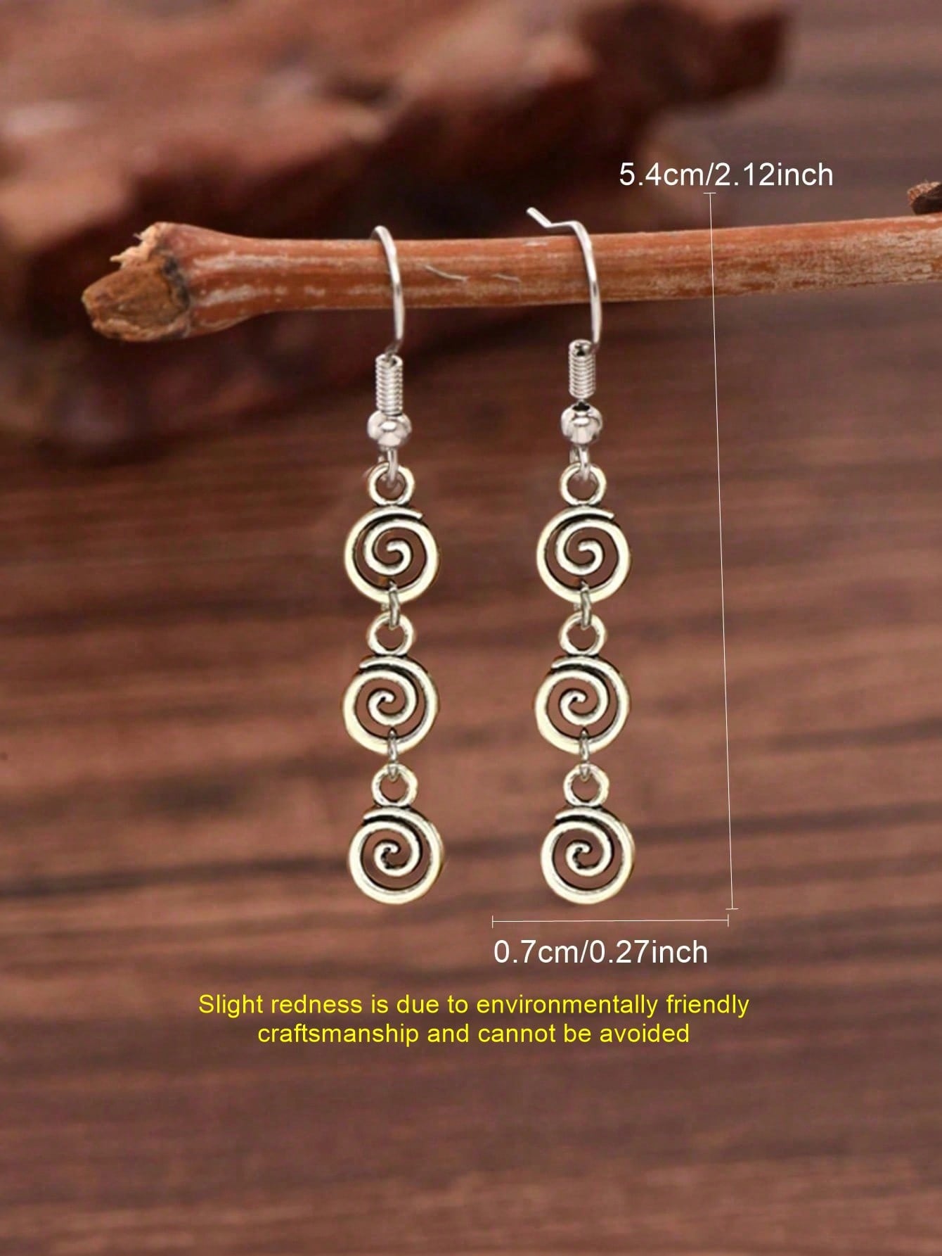 1 Pair Retro Distressed Versat - Body Jewelry And Earrings incelemesi ve fiyatı