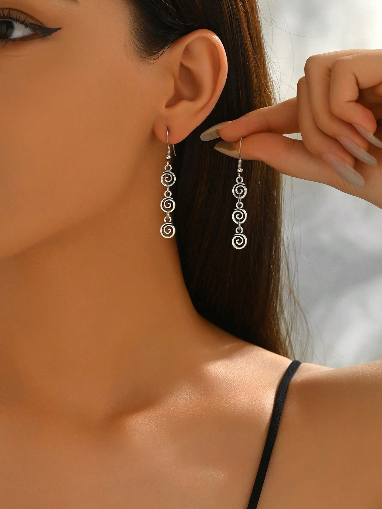 1 Pair Retro Distressed Versat - Body Jewelry And Earrings incelemesi ve fiyatı