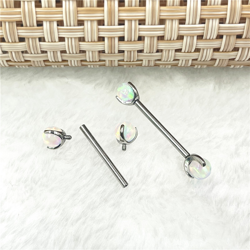 F136 Titanium Opal Milk Nail E - Eyebrow Curved Barbell incelemesi ve fiyatı