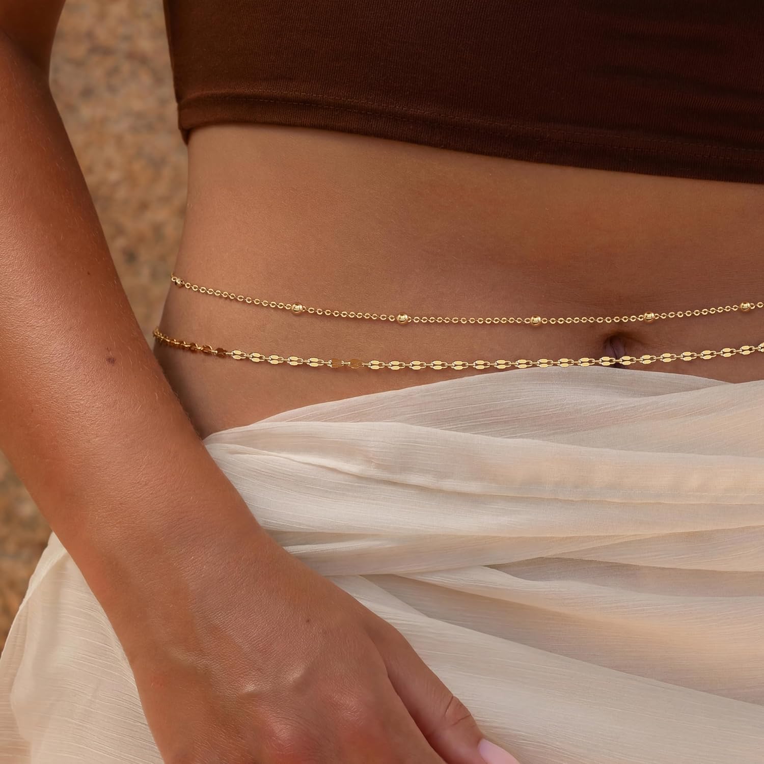 14K Gold Plated Waist Chain Wo - Body Jewelry Helix incelemesi ve fiyatı
