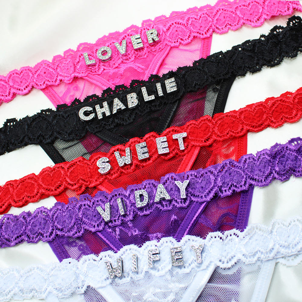 Customize Thongs Crystal Name  - Body Jewelry Names incelemesi ve fiyatı